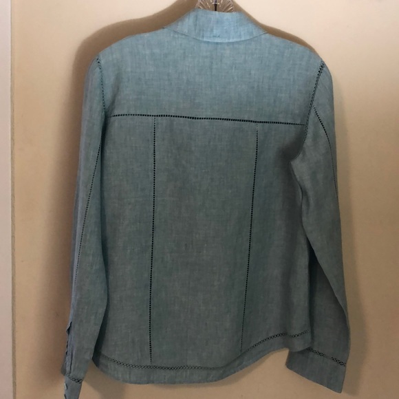 dbLIFE linen eyelet button down shirt - Picture 5 of 16